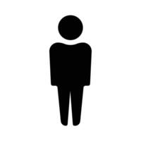Small single person icon silhouette for minimal user profile vector