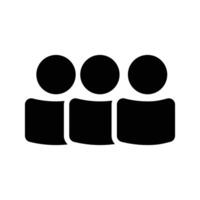 Trio Team Icon Symbolizing Unity, Equal Roles, or Partnership in Business vector