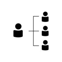 Vertical Hierarchy Icon for Depicting Rank or Management Levels in Business vector