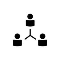 Simple Organizational Hierarchy Icon with Leader and Subordinates Structure vector