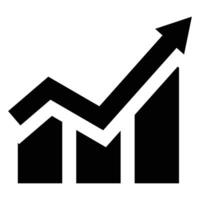 Curved Line Graph and Growth Icon Collection vector