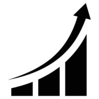 Growth Arrows and Histogram Graph Icons Bundle vector