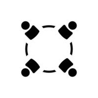 Continuous Team Collaboration Icon Representing Workflow, Network, or Rotation vector