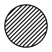 Simple Circular Chart Data Symbol, Abstract Pie Graph Black Icon vector