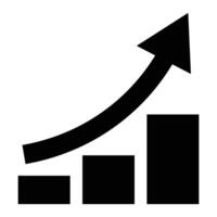 Growth Analysis Icons, Clean Black Line and Pie Chart Icons vector