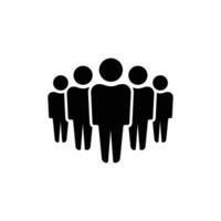 A group of five different people standing in a row vector
