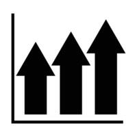 Upward Business Chart Icons for Presentations vector