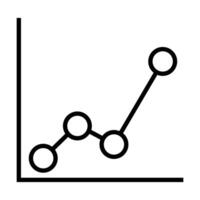 Dot Line and Column Chart UI Icons Pack, Basic Business Analytics Graph Icon vector