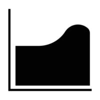 Financial Curve Graph Icons for UI Use, Clean Black Line and Pie Chart Icons vector