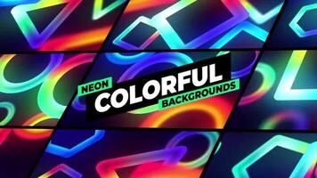 néon colorida fundos motion_graphic