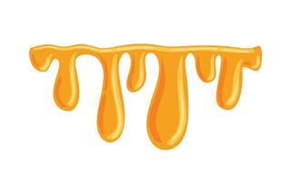 A captivating illustration of honey dripping slowly. The smooth, glossy texture of the honey highlights its rich amber color, evoking a sense of sweetness and natural goodness. vector