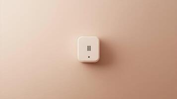 Wall-Mounted Electric Socket Displayed in a Minimalist Home Setting. photo