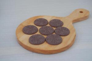 The decorative pattern on each cookie adds charm photo