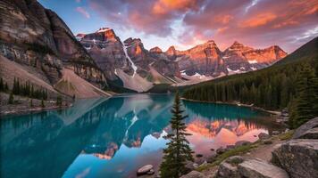 moraine lake, banff national park, alberta photo