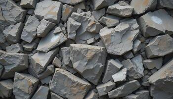 a pile of rocks is shown in this photo