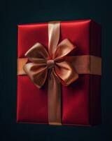 Gift presentation holiday celebration product photography cozy atmosphere top-down view surprise element photo