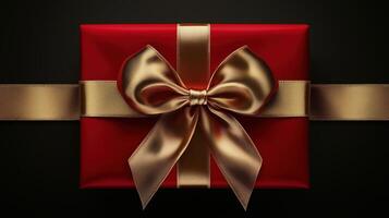 Gift giving celebration elegant venue image of wrapped present festive ambiance close-up view surprise concept for special occasions photo