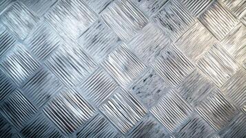 Etched frosted glass with diagonal square pattern featuring linear grooves and light reflections creating a textured decorative surface. photo