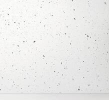 Monochrome White Wall with Black Speckled Texture showing minimal dot pattern ideal for interior backdrops and modern surface design. photo