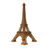 Detailed representation of the Eiffel Tower structure isolated on background png