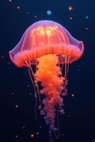 Enchanted Glowing Pink Jellyfish photo