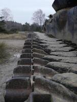 Remains of a tank from the second World War in a forest in Western Germany photo