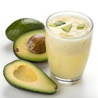 Refreshing Avocado Smoothie with Fresh Slices photo