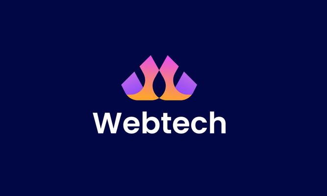 Technology logo design with letter W, business and app icon modern logo