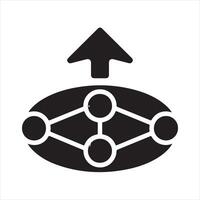 a black and white icon of a circle with a circle around it vector