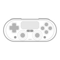 A black and white drawing of a game controller vector