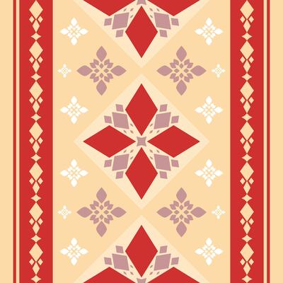 Luxury Traditional Honor Red Stripe Pattern on Beige Background Detailed Chevron Motif of Ethnic Culture Geometric Delicate Design for Handicraft Batik Greek Maya Thai Silk Embroidery Glamours Textile