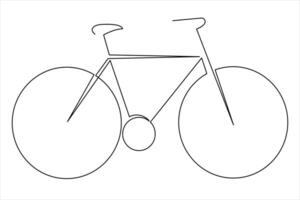 One Line Drawing of a Simple Bicycle Icon vector
