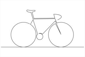 Modern Bicycle Icon in Continuous Line Art vector