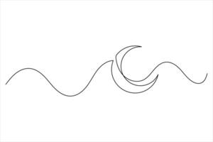 Islamic Symbol in One Continuous Line Style vector