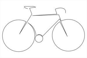 Minimal Bicycle Icon Using Continuous Line Drawing vector