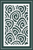 Jali design for laser cutting and cnc machine. vector