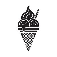 Black Gelato Design Icon vector