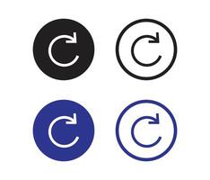 refresh icons set. refresh signs and symbol vector