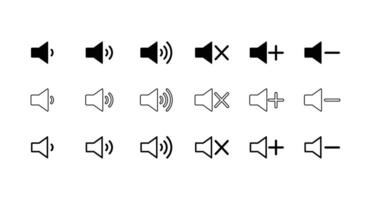 Speaker Volume Icons. volume up down mute and sound vector