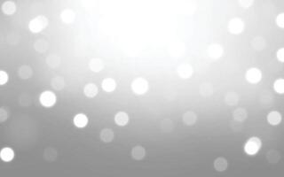Elegant Silver Bokeh Background with Soft Glow. Minimalist Abstract Blur Light Effect Design. Background decoration vector