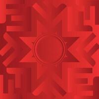 Red abstract background with geometric shape. Modern red gradient rounded square lines pattern. Futuristic technology concept vector