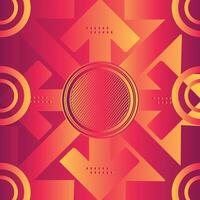 Landing page Template Gradient Abstract design with geometric shapesTrendy Orange Gradient vector