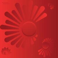 Modern abstract illustration of a geometric flower with a red-black gradient. Sleek, elegant, and perfect for backgrounds, branding, and digital art with a futuristic and luxurious feel vector