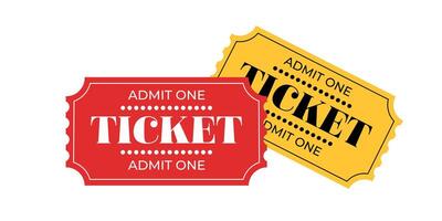 Bright and Colorful Ticket Icons Designed for Various Events and Admission Purposes vector
