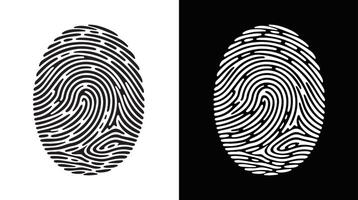 Fingerprint security icon vector