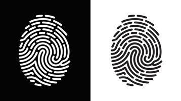 Fingerprint icon flat design vector