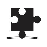 jigsaw puzzle with missing piece icon vector