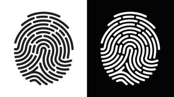 Fingerprint icon isolated on white background vector