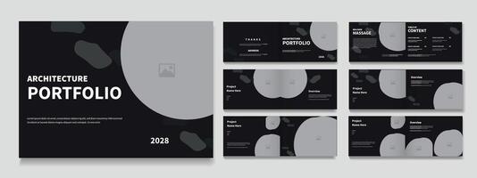Creative landscape Architecture Portfolio Template vector