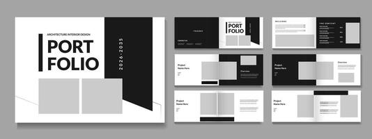 Landscape Creative Architecture Portfolio Template layout, Portfolio Design Template vector